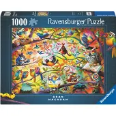 Ravensburger - Drukke Vogeltjes - 1000 Stukjes Legpuzzel - Vogels met Attitude - Heldere Kleurrijke Vogels