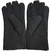 Infinity Leather Heren zwarte luxe schapenvacht suède leren handschoenen