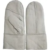 Infinity Leather Dames Grijze Echte Echte Schapenvacht Leren Wanten Warme Handschoenen