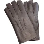 Infinity Leather Heren Bruine Luxe Schapenvacht Leren Handschoenen