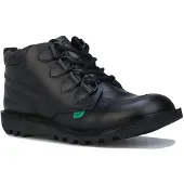 Kickers Kick Mid Quilt leren damesschoen in zwart