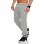 Nike Heren Club Swoosh Cuff Joggingbroek in grijs