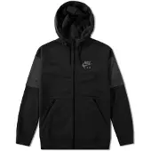 Nike Air heren fleece trainingspak volledige set in zwart