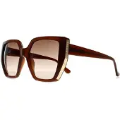 GUESS GF6178 45B glanzende lichtbruine zonnebril met kleurverloop