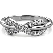 MYC Paris Trist Ring - Zilver en Kristal