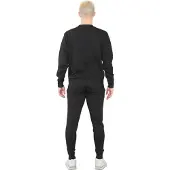 MYT Heren trainingspak met ronde hals en geborduurd logo in zwart
