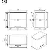 Wasophoogte Keukenkast – module o3 – Ébène zwart