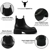 Windsor Smith Zwarte Chunky Leren Chelsea Boots - Dopamine