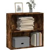 vidaXL Boekenkast 80x30x77 cm bewerkt hout gerookt eikenkleurig