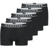 Schiesser 5PACK Shorts zwart - 95/5 Heren Onderbroek
