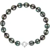 ATELIERS SAINT GERMAIN Armband Echt Gecultiveerde Tahiti Parel Cirkelvormig 9-10 mm