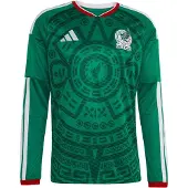 Adidas Tricot 'Mexico 26 Home Long Sleeve' groen / donkergroen / rood / wit