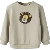 Name it Sweatshirt 'NMMSAKU' bruin / lichtgeel / zilvergrijs / wit