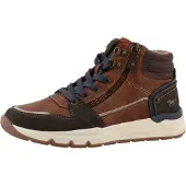 Mustang Veterboots 'Mart' marine / cognac / donkerbruin
