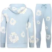 Top Star Dik geweven trainingspak met bloemenprint all over print bloemenpak