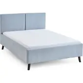 Meise Piano gestoffeerd bed zwart houten lattenbodem