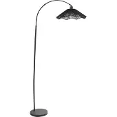 Beliani MIGORI - Staande lamp - Zwart - Papier