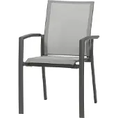 Siena Garden Velia dining tuinstoel stapelbaar aluminium/Ranotex-weefsel 6 stuks