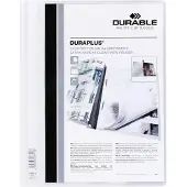 Durable presentatiemap DURAPLUS extra breed, pvc-hardfolie, 25 stuks, wit