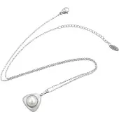 NAEMI Ketting zilver / parelwit