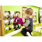 TickiT Groot Acryl Spiegelpaneel met 9 Koepels – Educatief Speel- & Observatiespel voor Kinderen