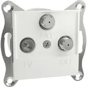 Schneider Electric EPH3670121D TV-satelliet-satelliet eindcontactdoos Asfora Wit (RAL 9003) 1 stuk(s)
