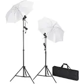 vidaXL Studioset met groene achtergrond en lampen 600x300 cm