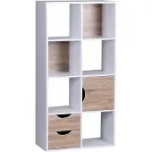 Wohnling Spaanplaat Boekenkast 6 600 x 290 x 1,200 mm Wit
