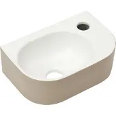 Differnz Fonteinset Lina - Keramiek - Beige/hoogglans Wit - 30x20x10cm