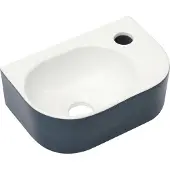 Differnz Fonteinset Lina - Keramiek - Blauw/hoogglans Wit - 30x20x10cm