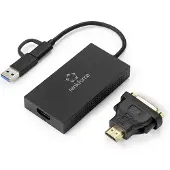 Renkforce Externe videokaart DDR3-RAM USB-A, USB-C 3.2 Gen 1, HDMI, DVI