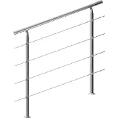 Monzana Trapleuning met 4 Spijlen RVS 120cm