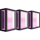Philips Hue Impress muurlamp White and Color zwart breed 3-pack