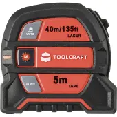 Toolcraft 2-in-1 laserafstandsmeter max. 40 m met meetlint