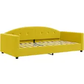 vidaXL Slaapbank met matras 100x200 cm fluweel geel