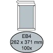 Quantore Envelop Quantore bordrug EB4 262x371mm zelfklevend wit 100 stuks