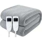 Monzana Elektrische Verwarmingsdeken Grijs 160x140cm met Timer