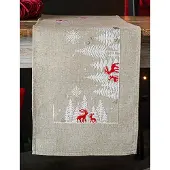 Vervaco - Aïda loper kit - Kerst - Winter in het bos - PN-0166617 - Borduren - Borduurpakket - Borduurpakket volwassenen - Borduurpakket kind