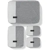 Kapten & Son Toilettas 'Packing Cubes Set Large' grijs / zwart