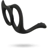 Erecto - penis- en balzacring - siliconen - zwart