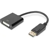 Digitus AK-340401-001-S DisplayPort / DVI Adapter [1x DisplayPort stekker - 1x DVI-bus 24+5-polig] Zwart 15.00 cm