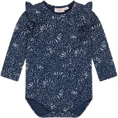 Noa noa miniature Rompertje/body 'Amelia' marine / wit