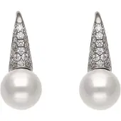 NAEMI Oorbellen zilver / parelwit