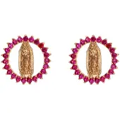 Gaya Oorbellen rose-goud / rood