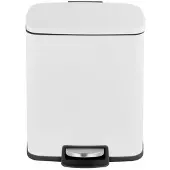 Salt & pepper Pedaalemmer Prullenbak 20L -33,5x32xH42cm wit Dust