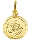 The Jewelry Collection Geelgouden Hanger scapulier gediamanteerd 4010340