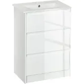 Kleankin -Badkamermeubel-Spaanplaat-61x37x88cm-Wit