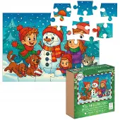 Milliwood Vrolijke Sneeuwpop Puzzel - 30 Stukjes