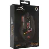 Baracuda Gamingmuis MANTA, 8D, 12800 dpi,Zwart (BGM-041), Muis, Zwart