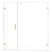 Maxaro Diamond Douchedeur | 185 cm Lichtgoud Helder glas Draaideur